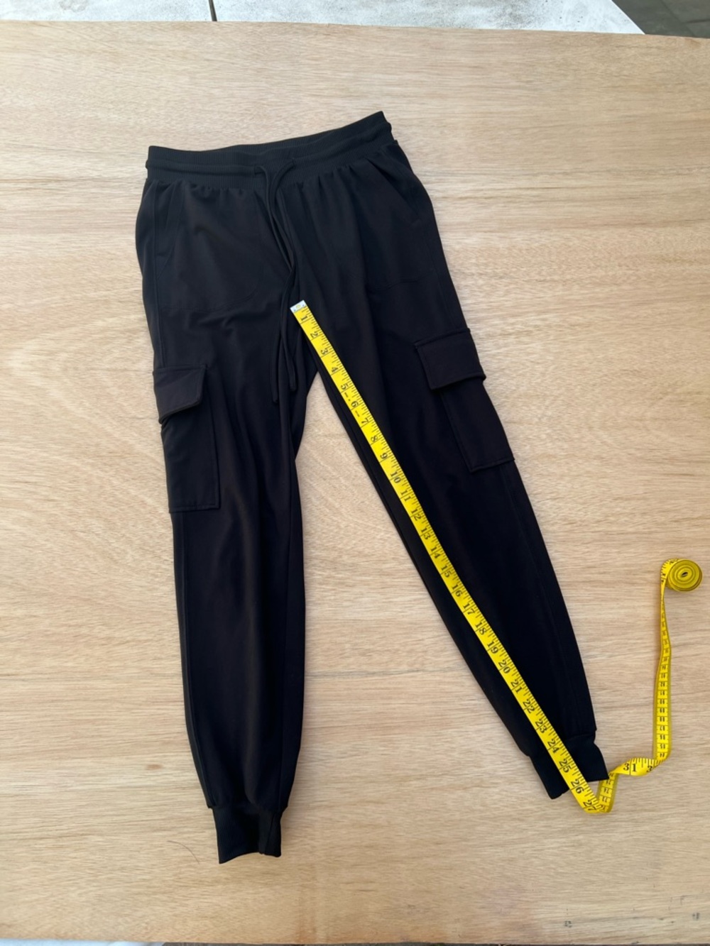 NWOT Rachel Zoe Black Drawstring Cargo Joggers Lux Stretch Fabric XS Athleisure - Picture 8 of 11